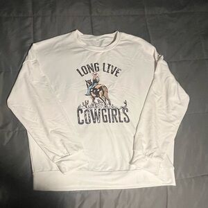White 'Long Live Cowgirls' Sweatshirt